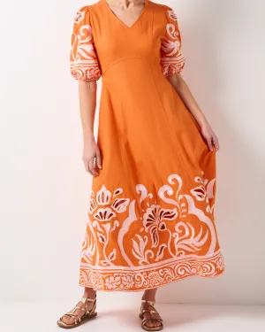 Santorini Dress - Tangerine