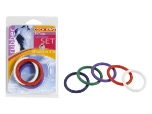 Colorful Silicone 1 1/2-inch Soft C Rings - Rainbow Collection