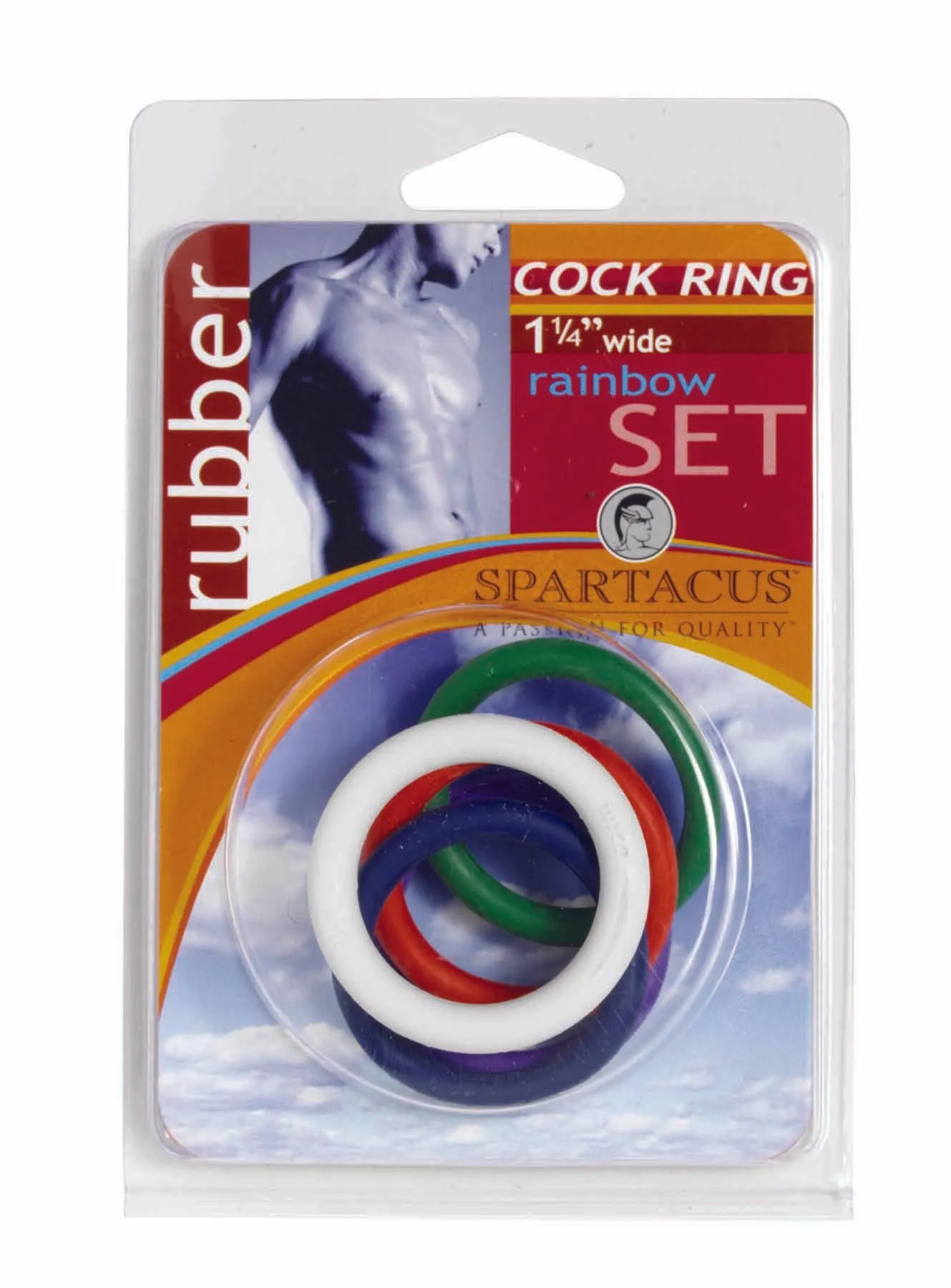 1 1/4in Soft C Rings Rainbow