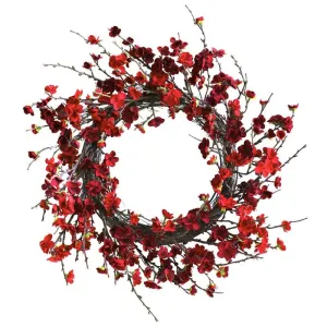 24"  Plum Blossom Wreath