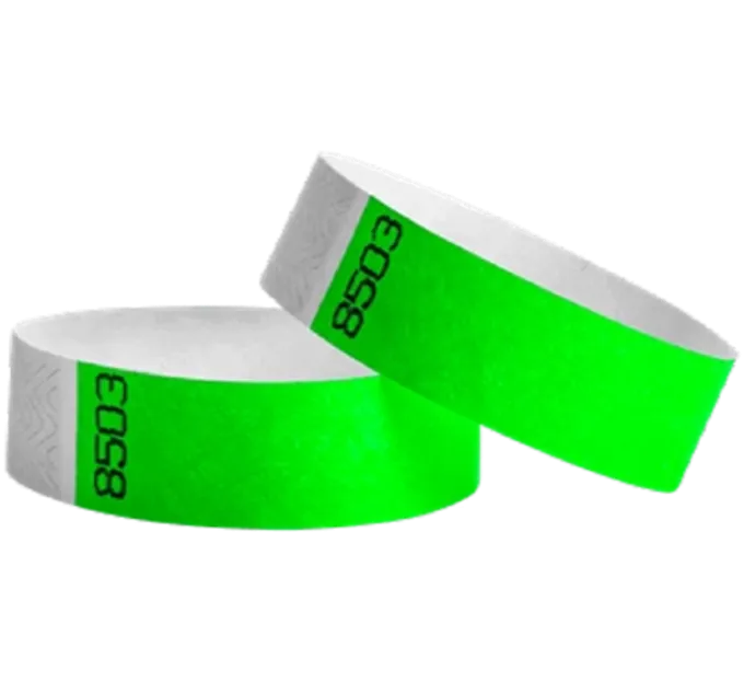 3/4" Duplicate Numbered Tyvek Wristbands