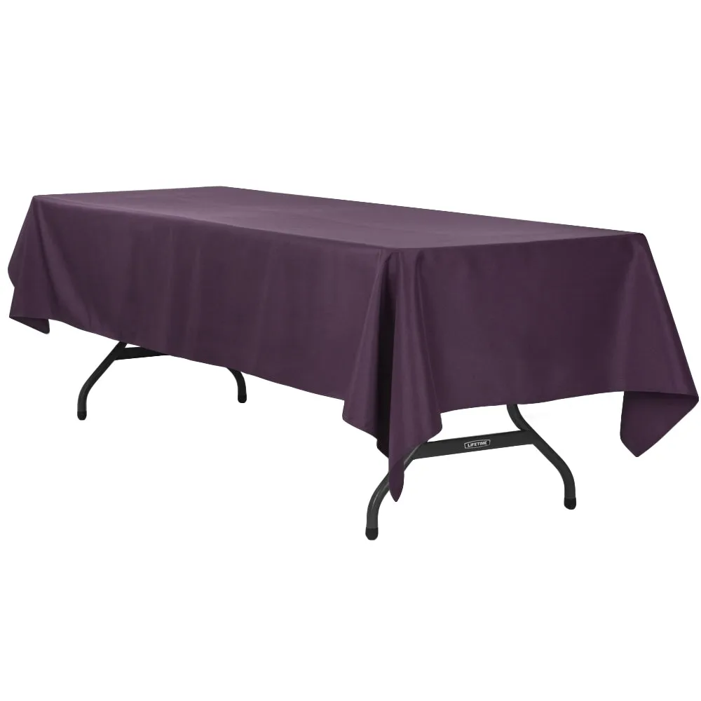 60"x120" Rectangular Polyester Tablecloth - Eggplant/Plum