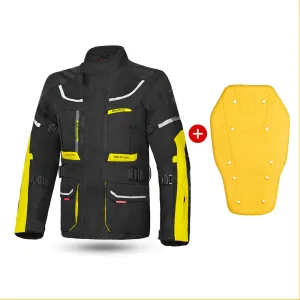 Bela Transformer Men Textile Touring Motorcycle Jacket - Black Yellow