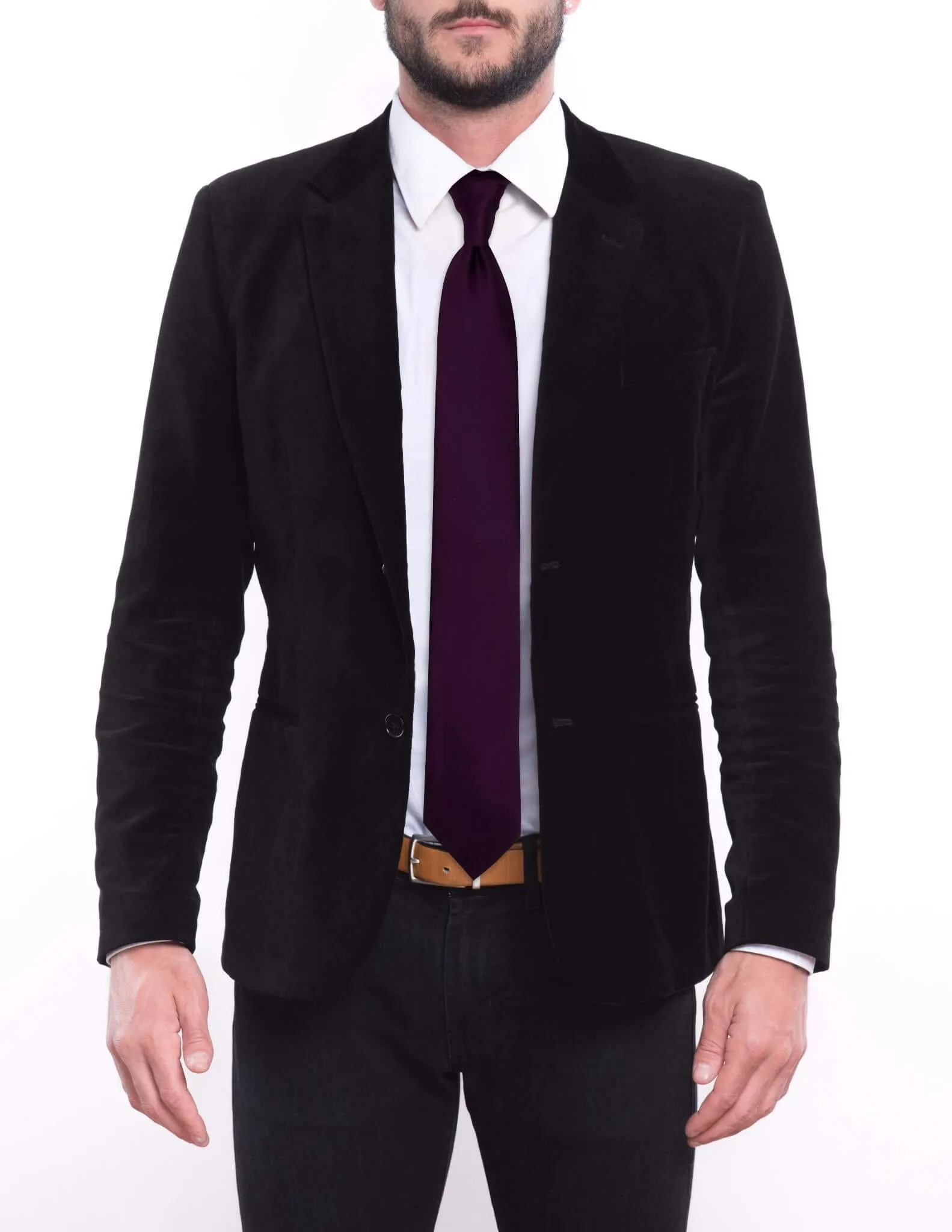 Bright Solid Plum Tie