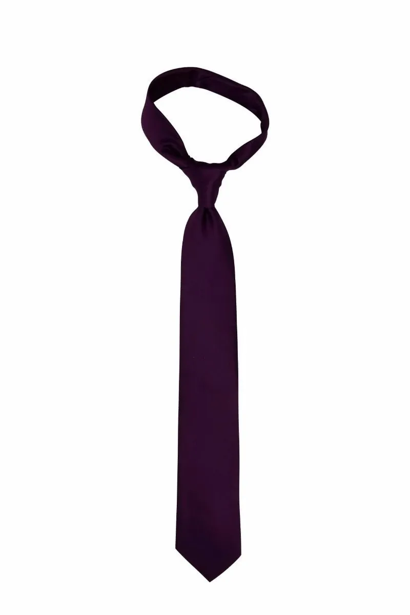 Bright Solid Plum Tie