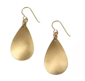 Brushed Bronze Teardrop Earrings