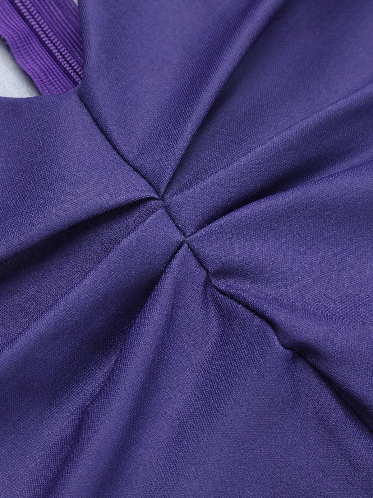 Deep Purple 1950s Halloween V-Neck Swing Dress