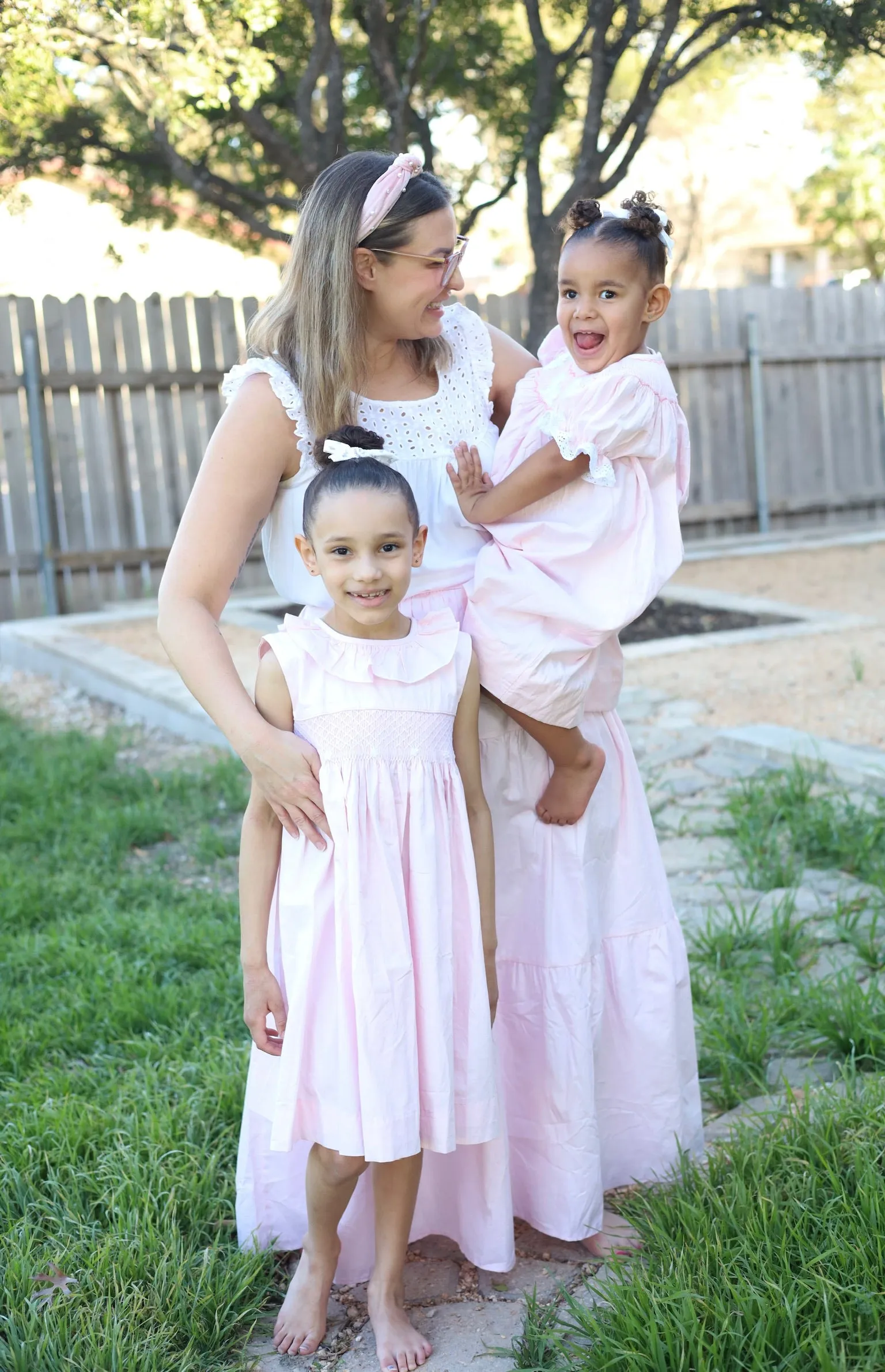 Easter Bunny Smocked Dress in pink