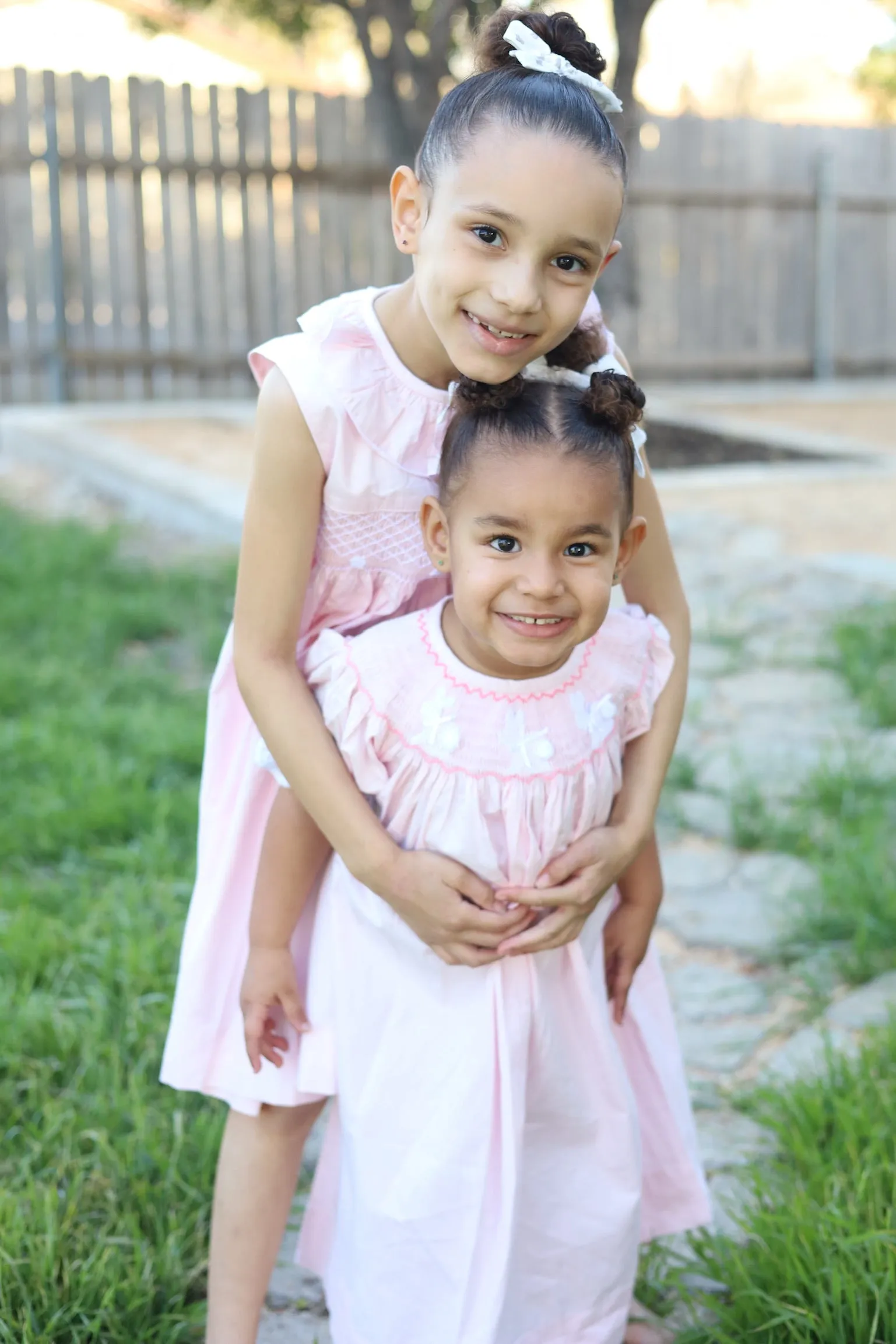 Easter Bunny Smocked Dress in pink