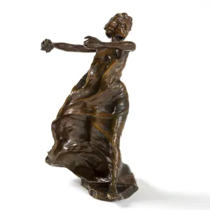 François-Rupert Carabin Bronze Castanet Dancer Sculpture