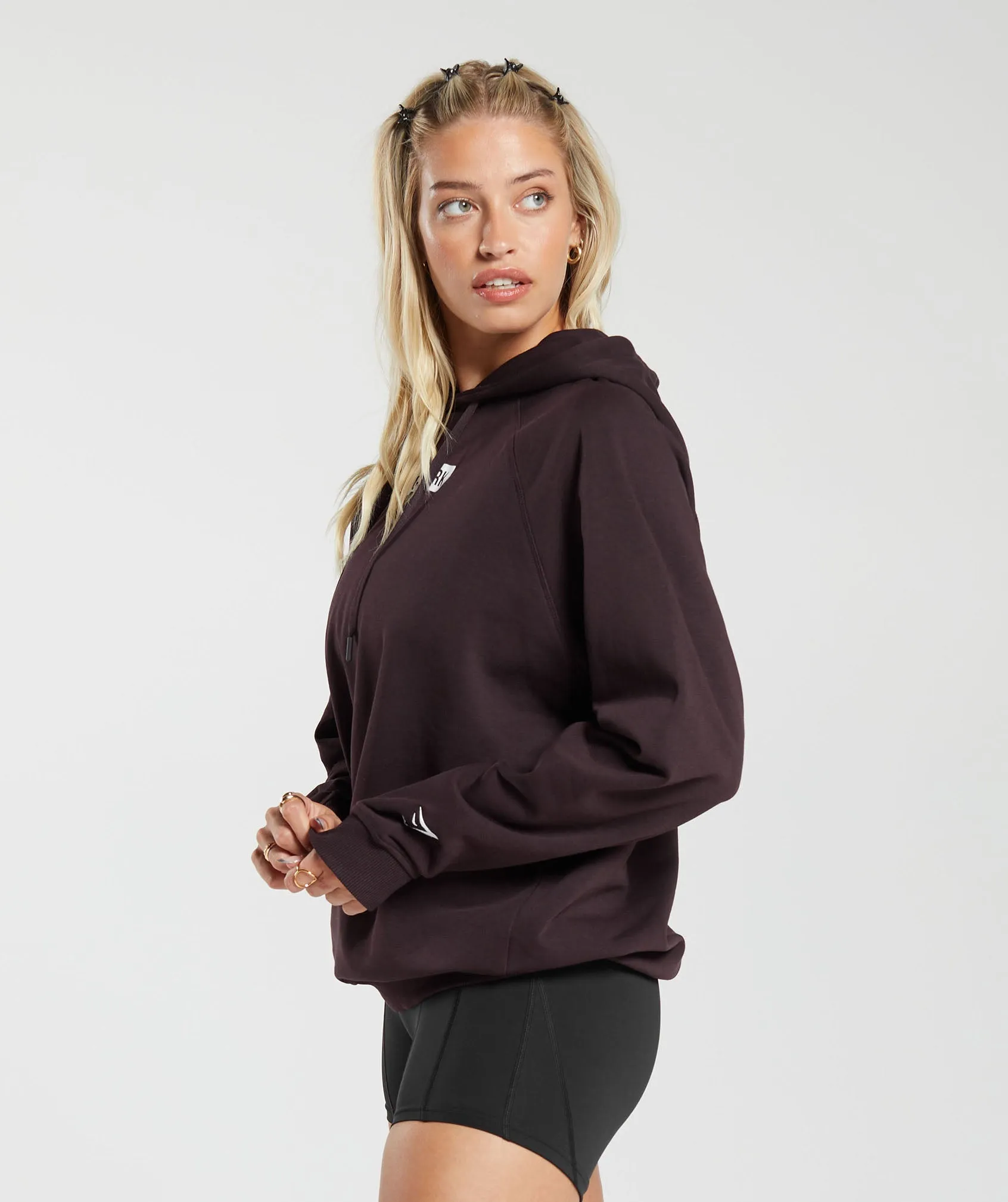 Gymshark Block Oversized Hoodie - Plum Brown