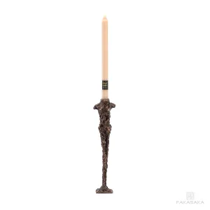 HUN CANDLE HOLDER<br><br>BLACKBROWN BRONZE