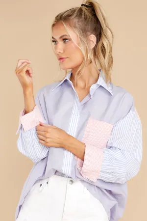 In The Long Run Lavender Colorblock Top