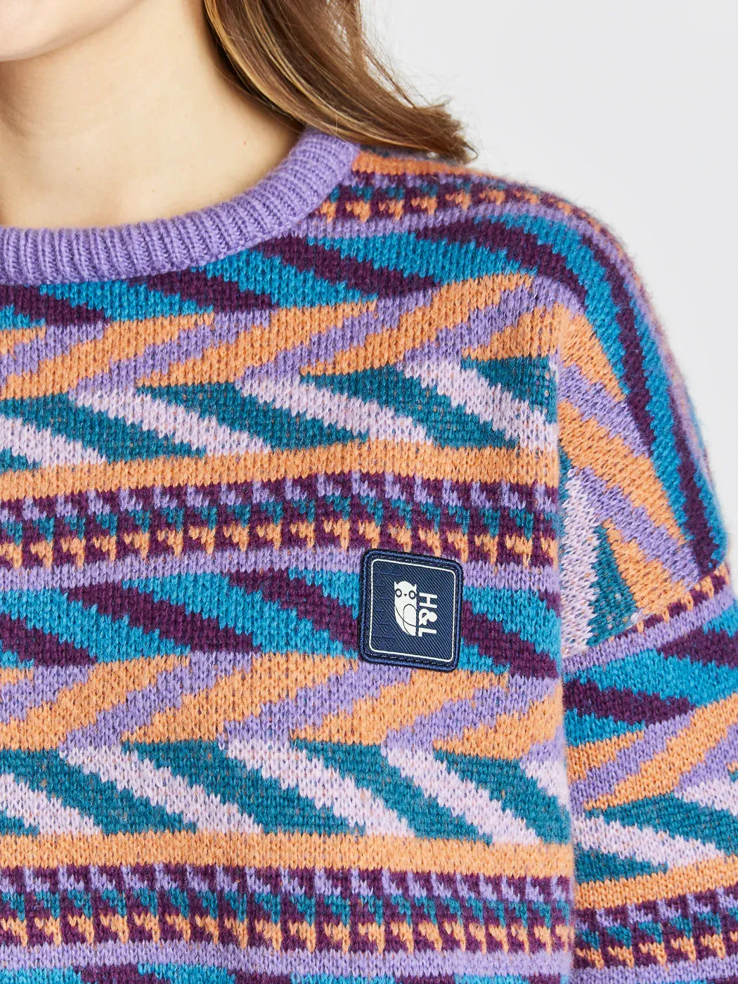 Kirby Retro Pattern Knitted Jumper - Honeycomb