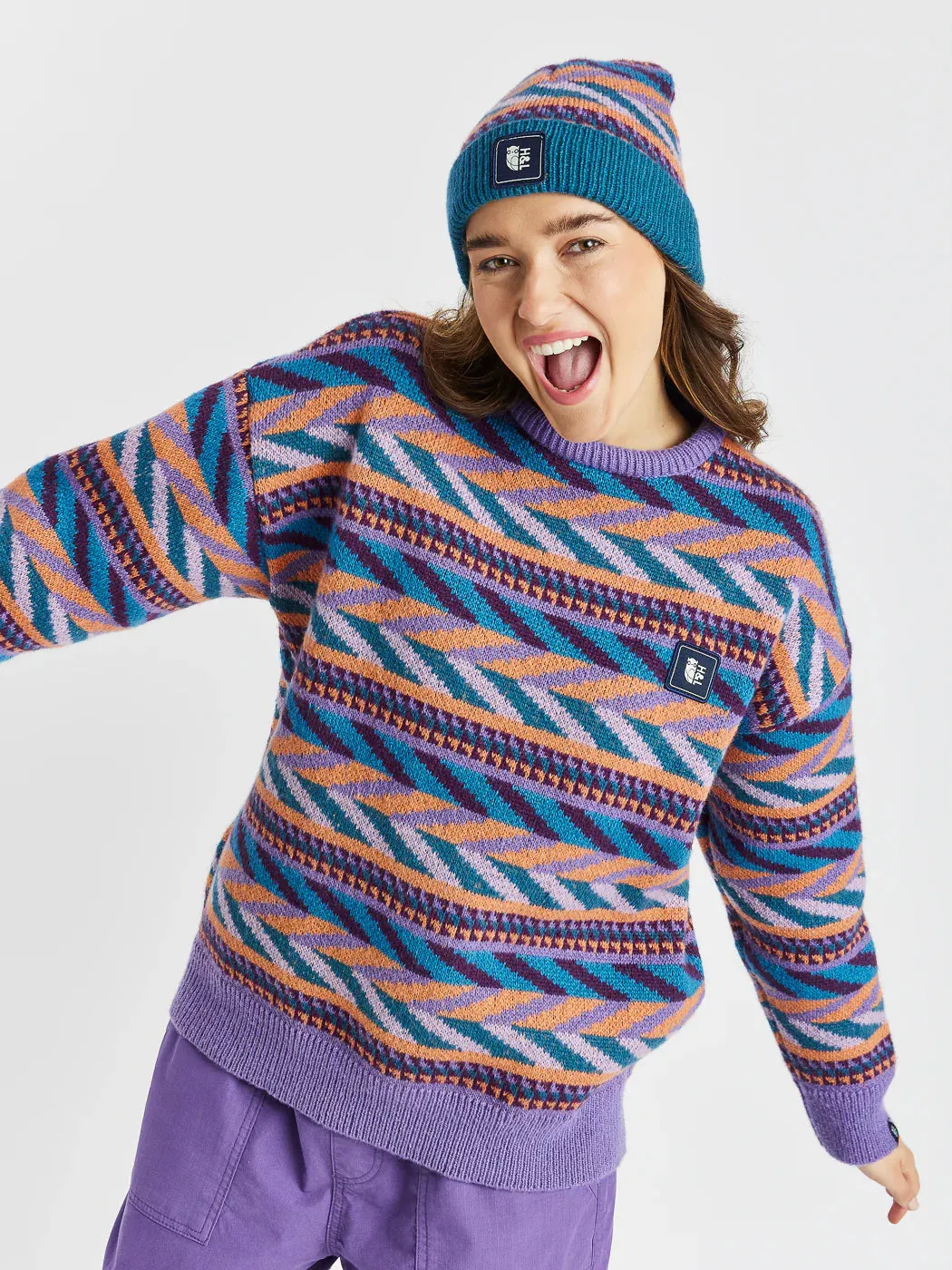 Kirby Retro Pattern Knitted Jumper - Honeycomb