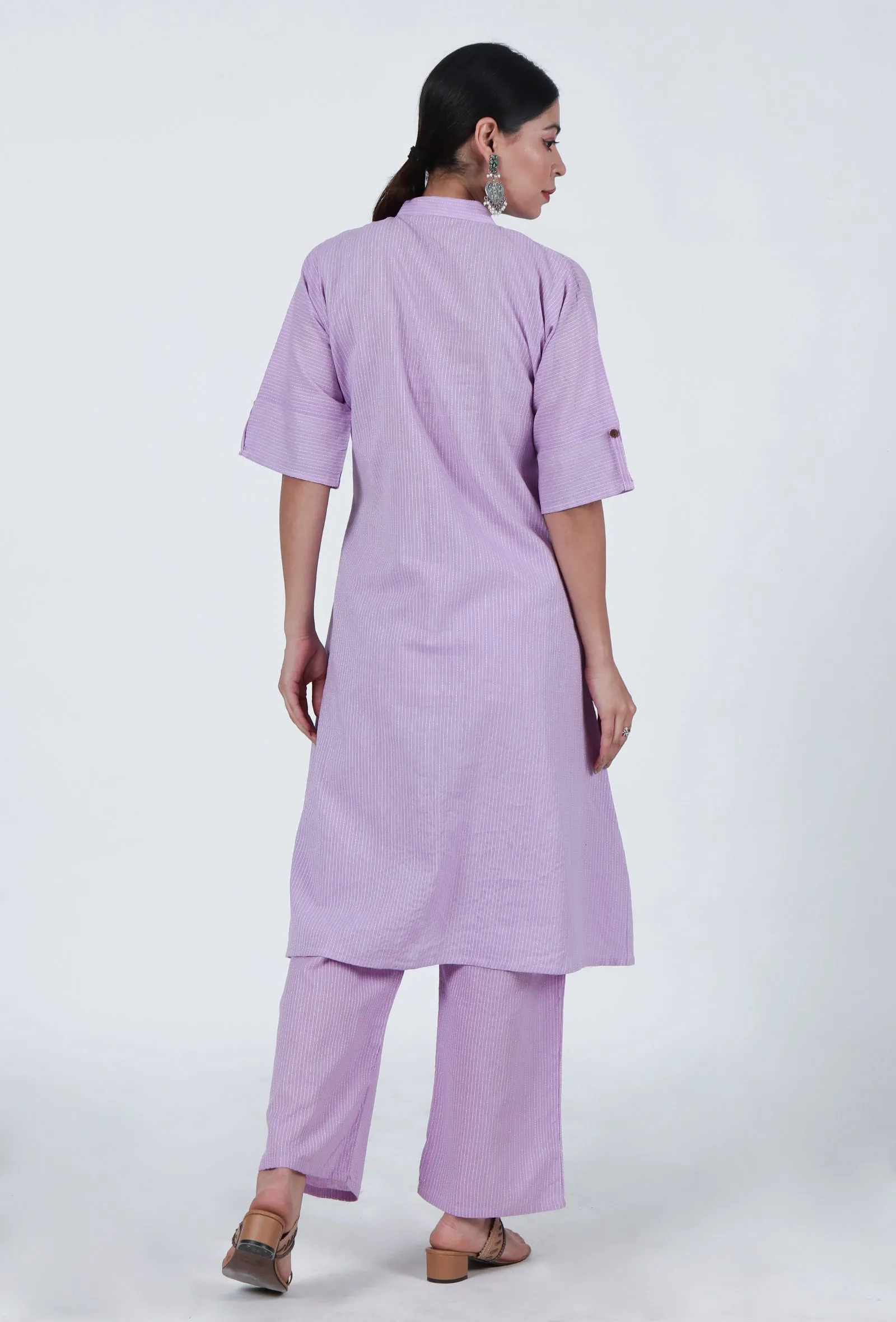 Lavender Cotton Kurta