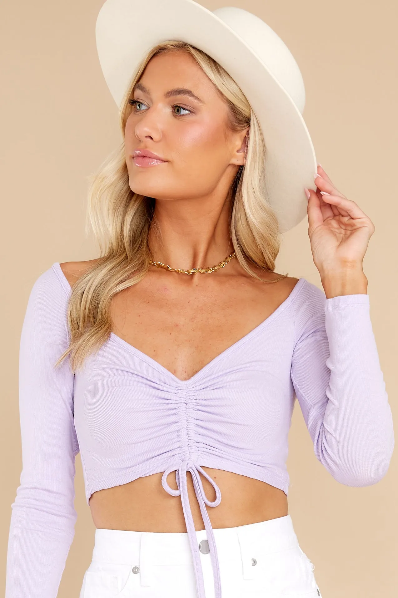 Maybe Some Day Lavender Top