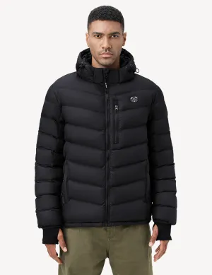 Men's Heated Puffer Jacket With Hand-Heating