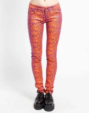 NEON LEOPARD PRINT SKINNY