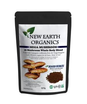 New Earth Organics Mega Mushroom 16 Mushroom Blend (227g)