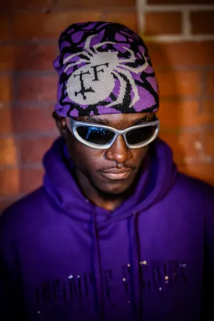 PURPLE "SPIDER" BEANIE