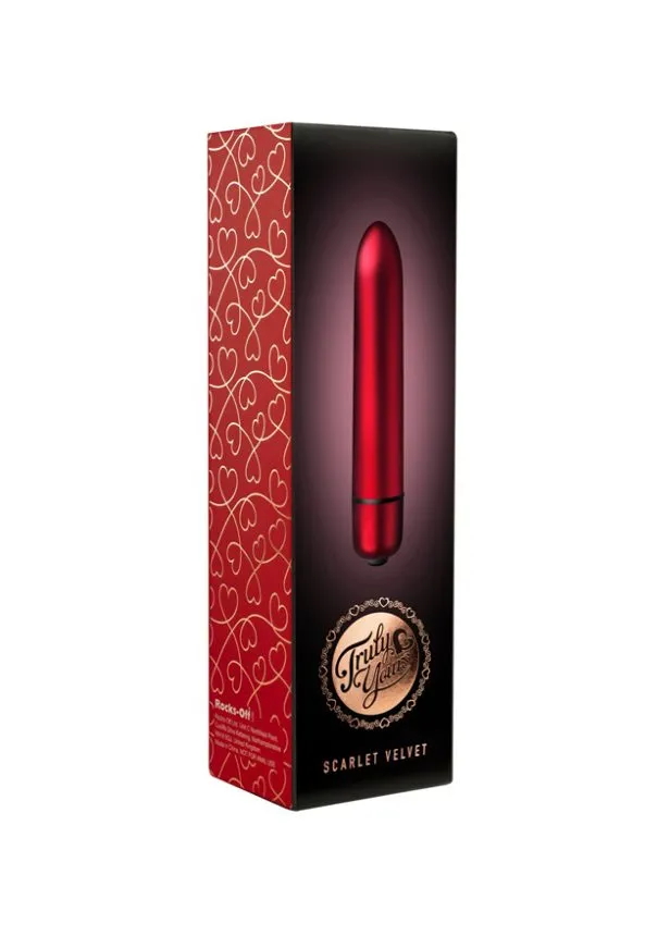 Rocks-Off Truly Yours Scarlet Velvet Bullet Vibrator (90 mm)