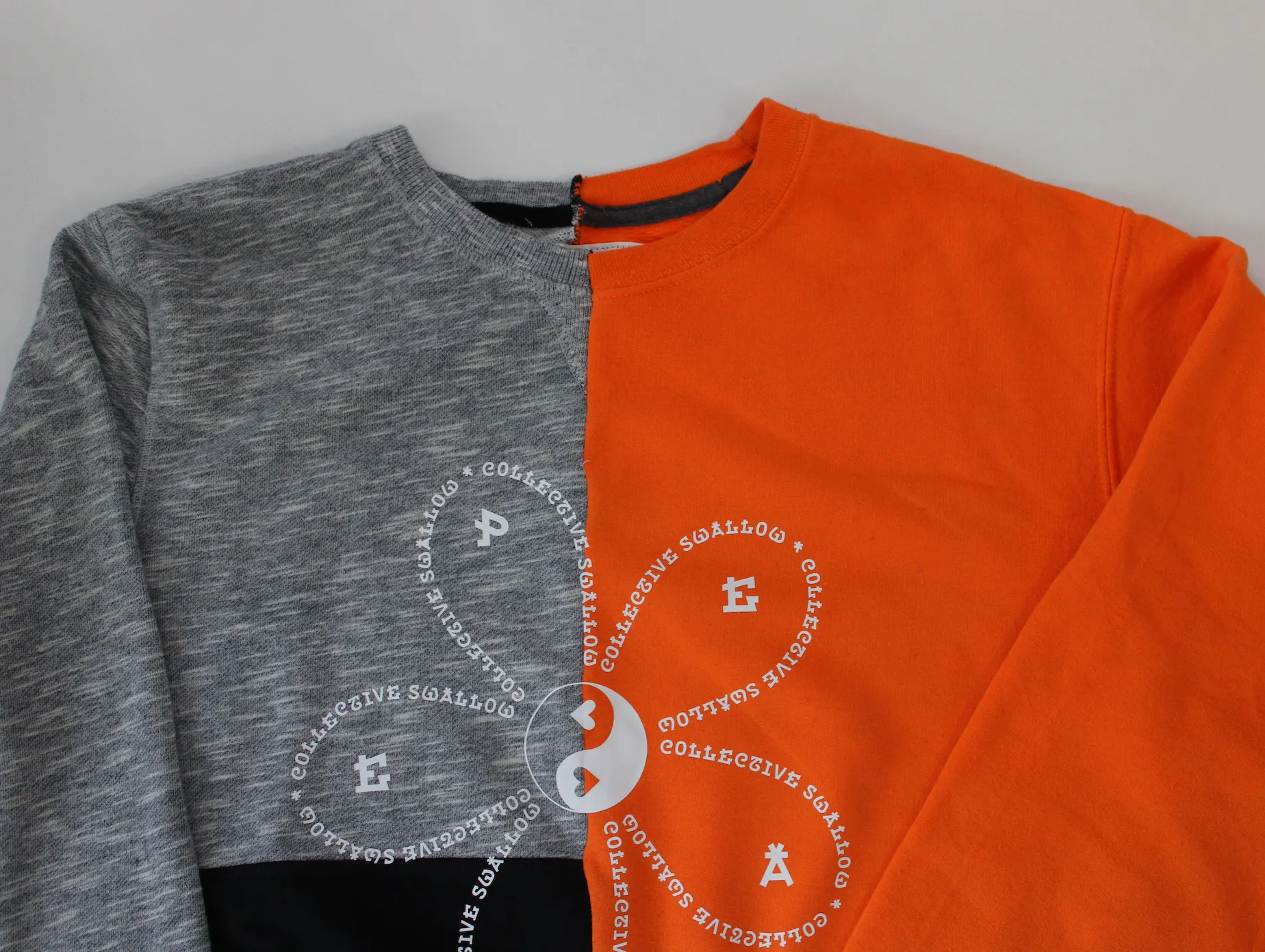 SWEATER - REDUX - SIZE L ORANGE, GREY & BLACK