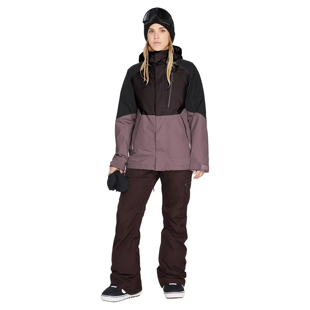 Volcom 2023 Womens Aris Insulated Gore-Tex Jacket - Black Plum