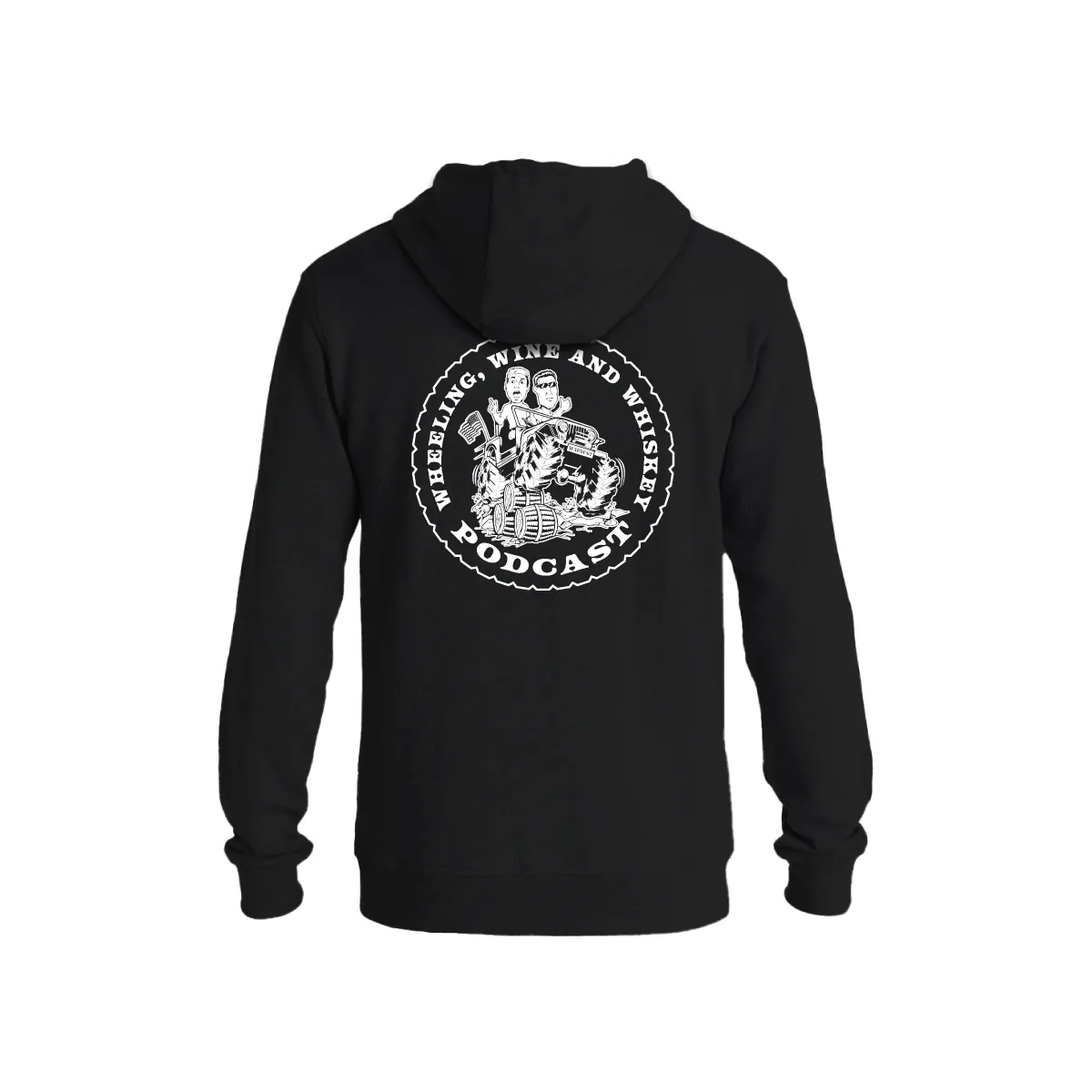 Wheeling Wine and Whiskey - MONOCHROME - ZIP HOODIE