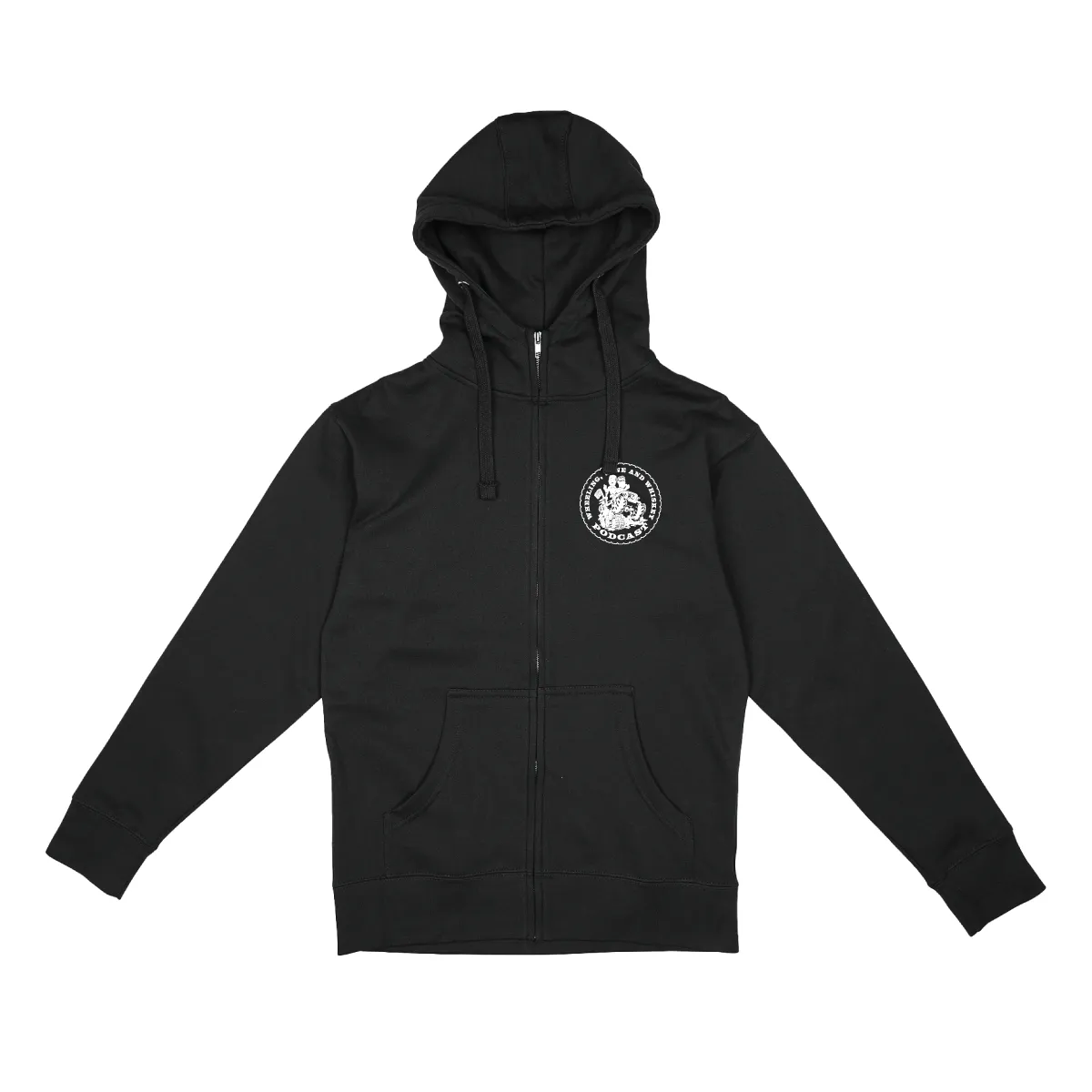 Wheeling Wine and Whiskey - MONOCHROME - ZIP HOODIE